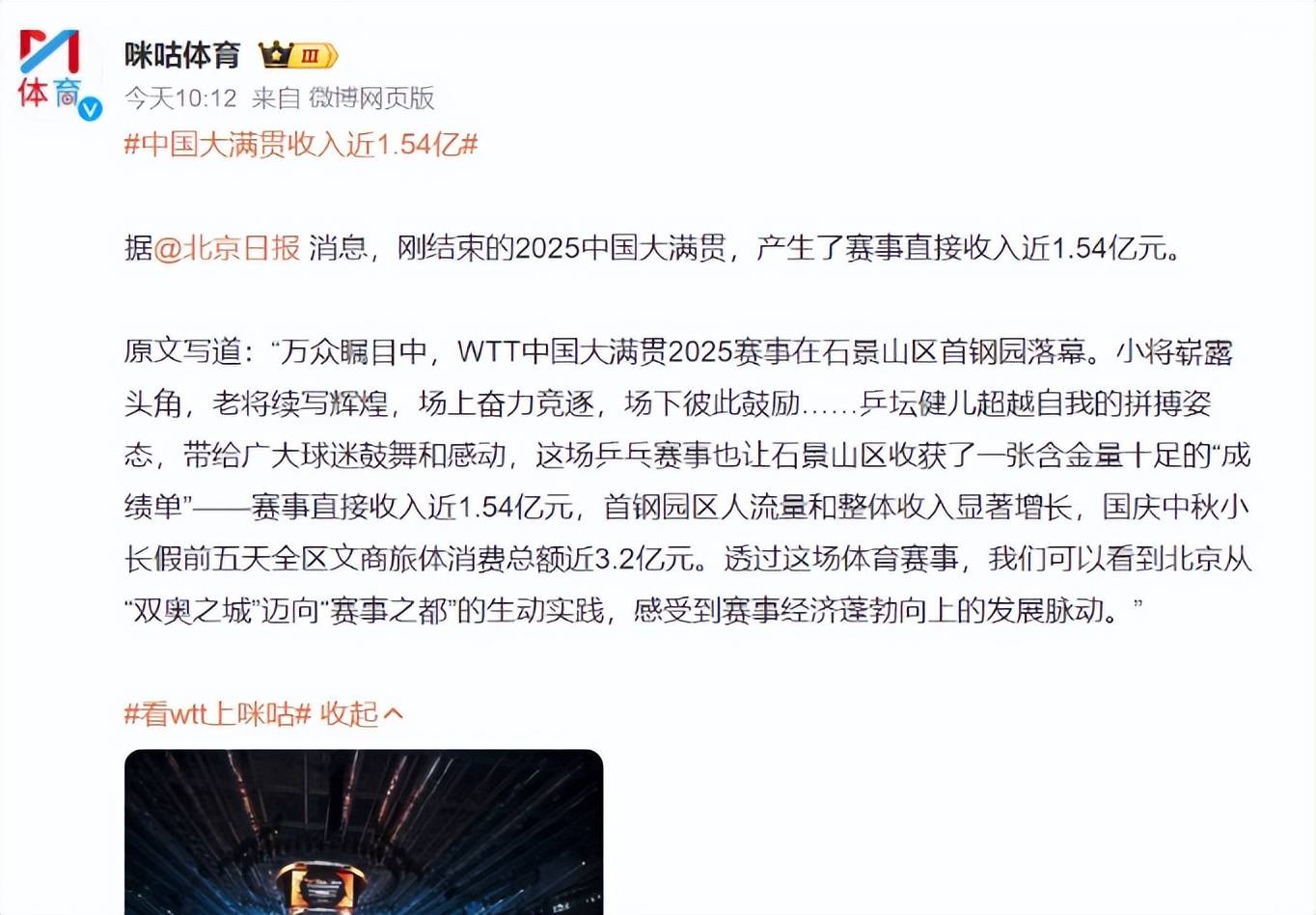 差距！中国大满贯收入1.5亿，王楚钦的奖金，却只有网球明星的零头