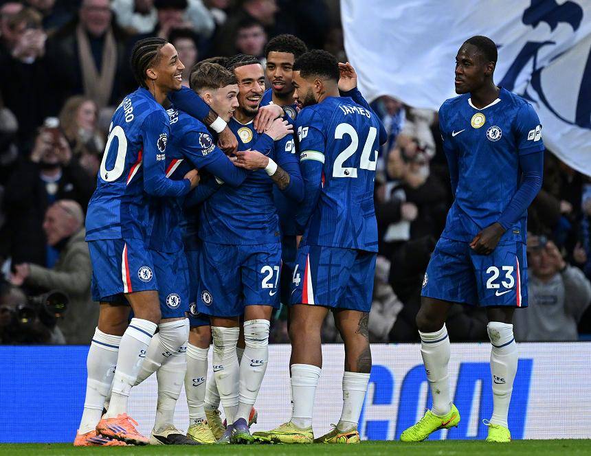 古斯托传射，切尔西2-0埃弗顿豪取31场不败，送莫耶斯2大耻辱纪录